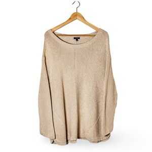 NWOT: Talbots Women's Plus Size 1x; Beige Sweater - 100% Pima Cotton